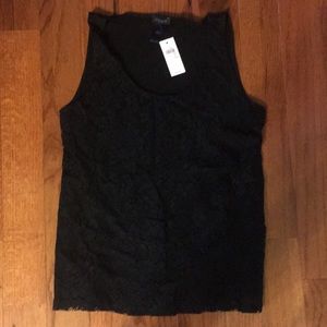 Ann Taylor Small Black Lace Tank top With Tags